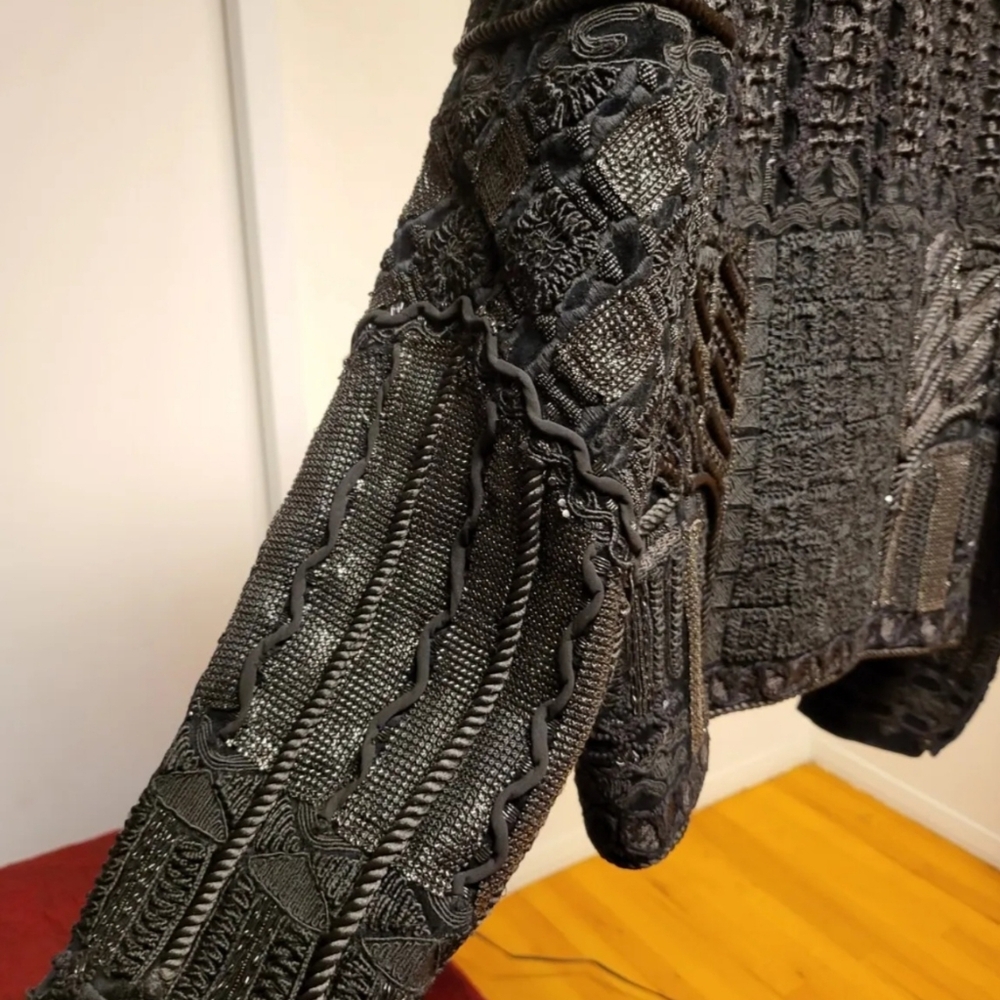 Authentic Balmain x H&M Embroidered Jacket US 34R - Picture 6 of 10